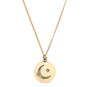 Crescent Moon & Starburst Locket