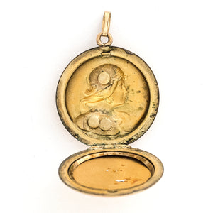 Art Nouveau Gatsby Girl Antique Locket