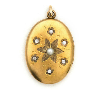 Stellar Pearl Flower Locket
