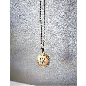 Opal Floral Starburst Locket