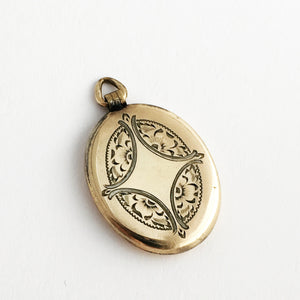Oval Engraved North Star Locket