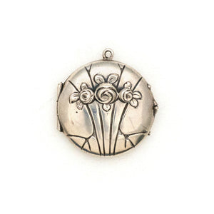 Sterling Silver Roses Locket
