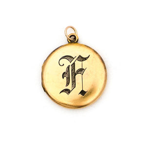 Letter "F" Locket