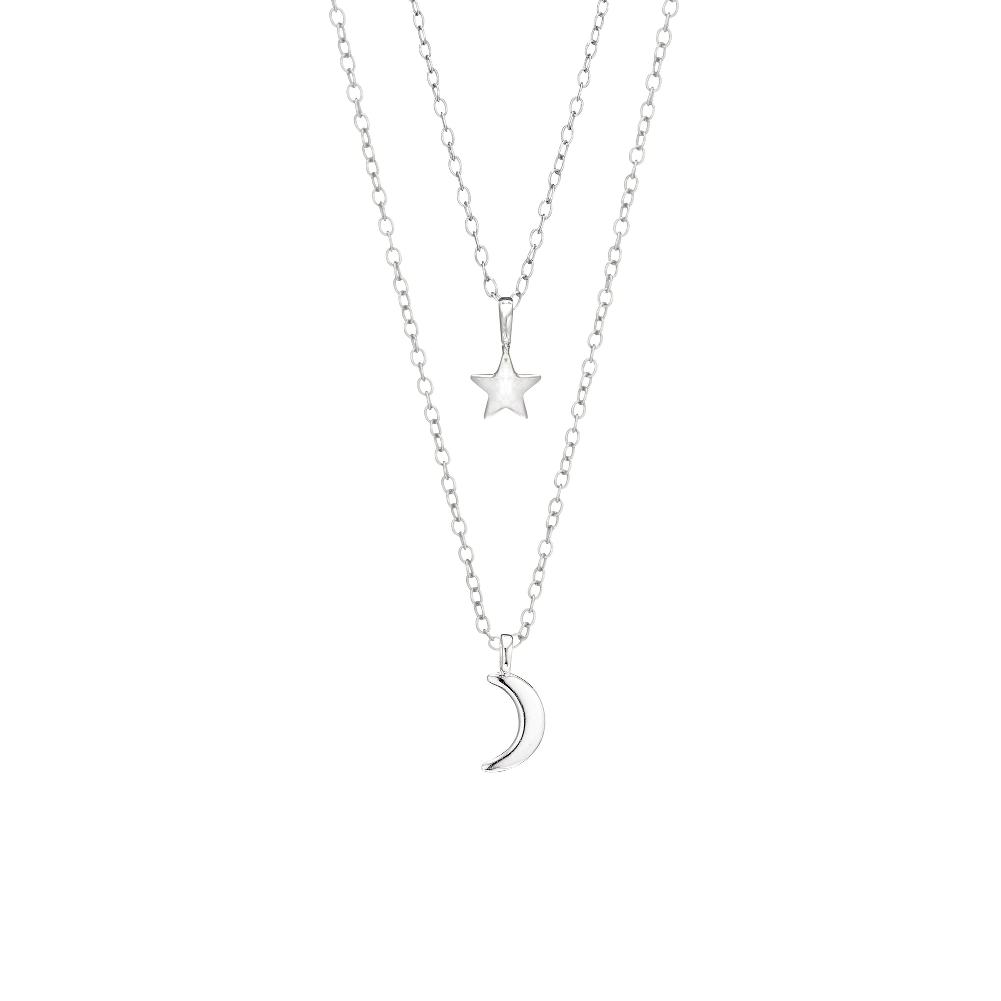 Mother & Daughter You Are My Moon and Stars Necklaces