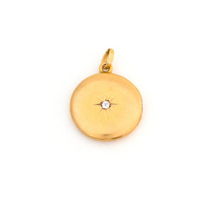 Petite 14K Gold & Diamond Starburst Locket