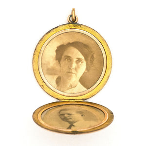 Large Crescent Moon & Starburst Locket