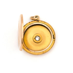 10K Gold & Diamond Mirror Locket
