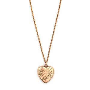 Floral Crossbar Heart Locket