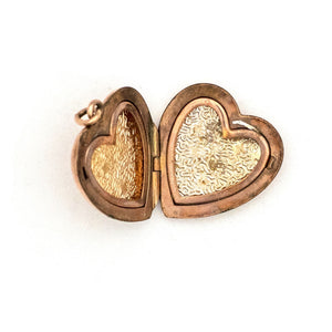 Floral Crossbar Heart Locket