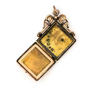 Crescent Moon & Star Square Locket