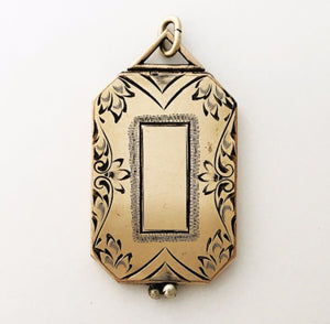 Deco Retangular Antique Locket