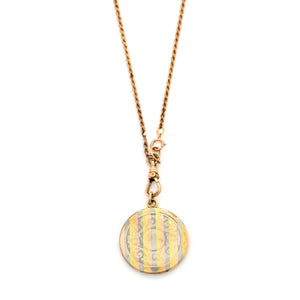 Tri-Metal Pinstripe Locket