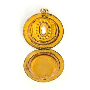 Coral Cabochon Locket