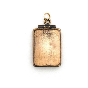 Crescent Moon & Star Rectangle Locket