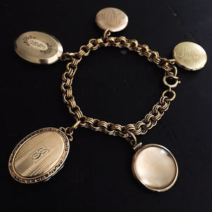 Vintage Locket Charm Bracelet