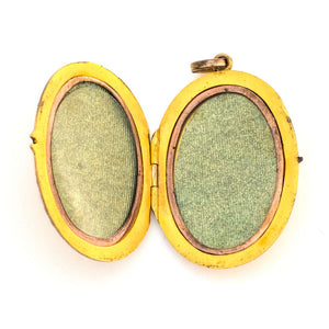 Rose Flower Oval Locket