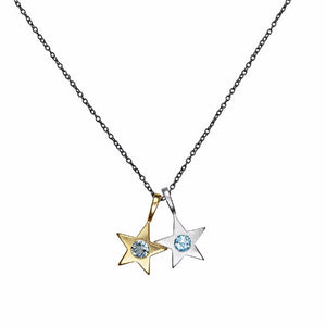 Star Birthstone Charm Necklace