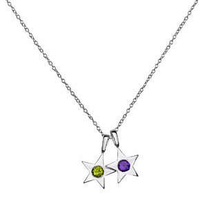 Star Birthstone Charm Necklace