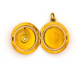 14K Diamond Star Locket