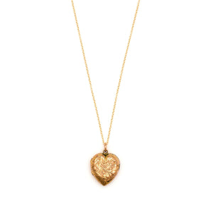 14K rose gold sweetheart locket