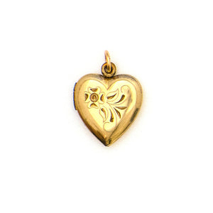 Flower in Bloom Vintage Heart Locket