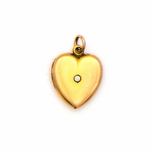Minimalist 10K Diamond Heart Locket