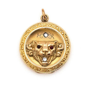 Lions Head Locket