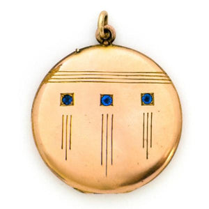 Sapphire Deco Locket
