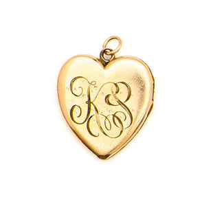 Engraved Victorian Heart Locket