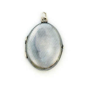 Niello Pinstripe Oval Locket