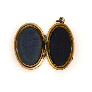 Cobalt Enamel Oval Locket