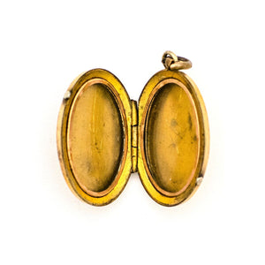 Garnet & Pearl Oval Locket