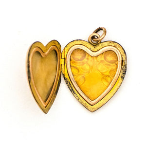 Twin Roses Heart Locket