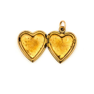 Flower in Bloom Vintage Heart Locket