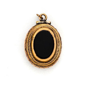 Onyx and Tiger's Eye Oval Locket