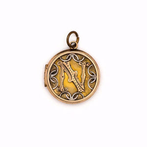 Art Deco "N" Locket