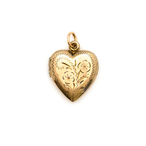 Pansies Vintage Heart Locket