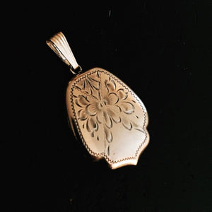 Floral Shield Antique Locket