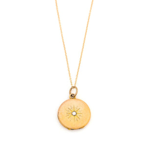 10K Gold Compass Rose Locket
