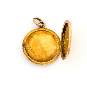 10K Gold Wreath & Diamond Star Locket