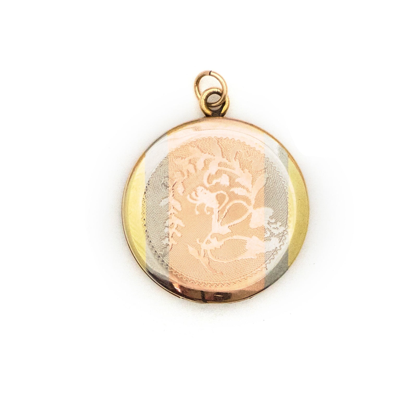 Tri-Metal Striped Locket