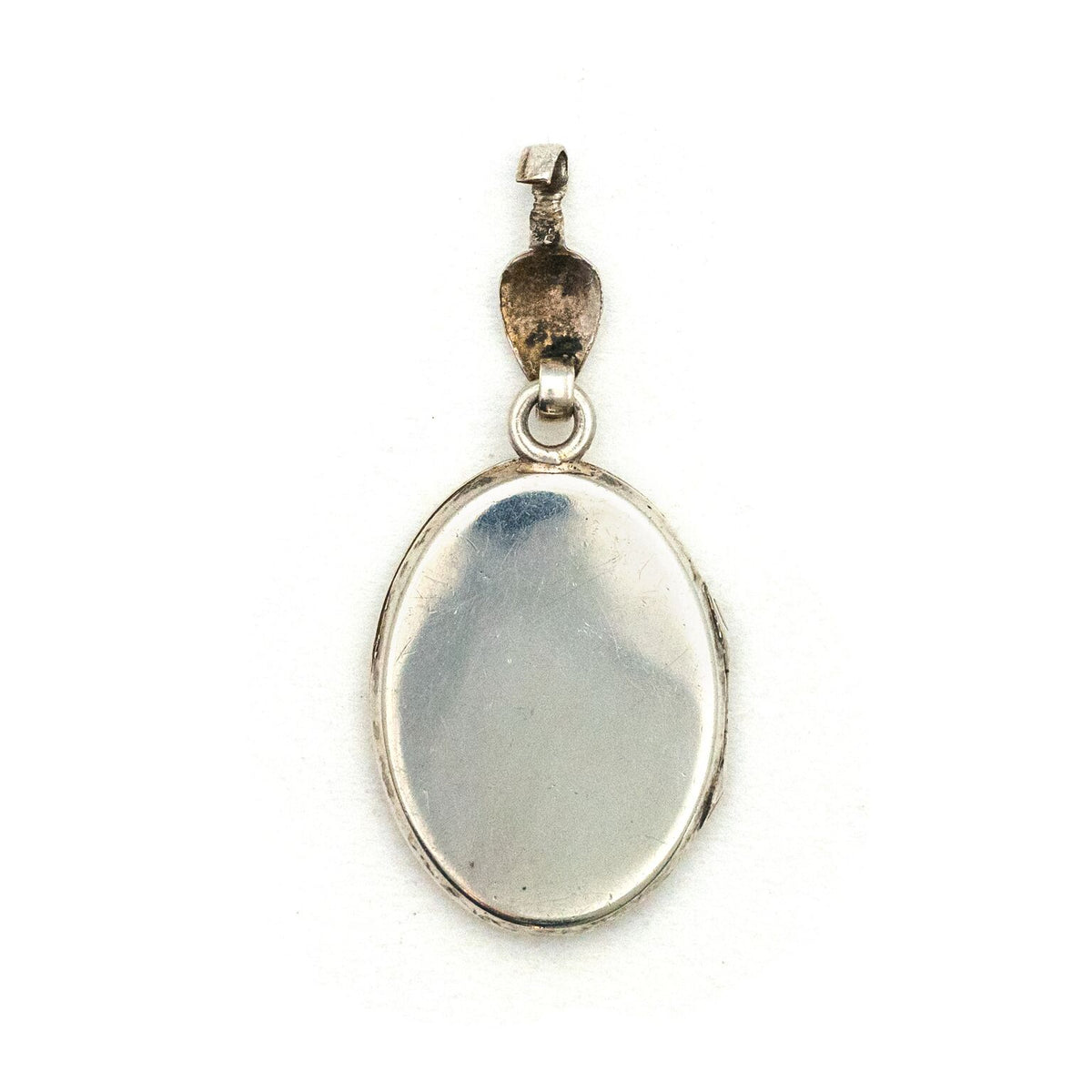 Petite Sterling Silver Oval Wreath Locket