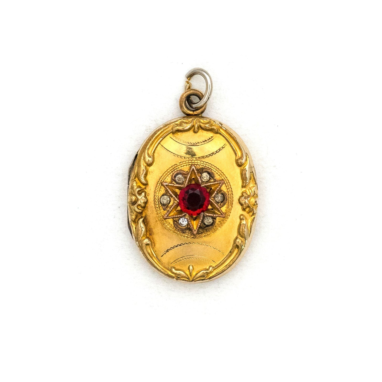 Red Star Oval Locket