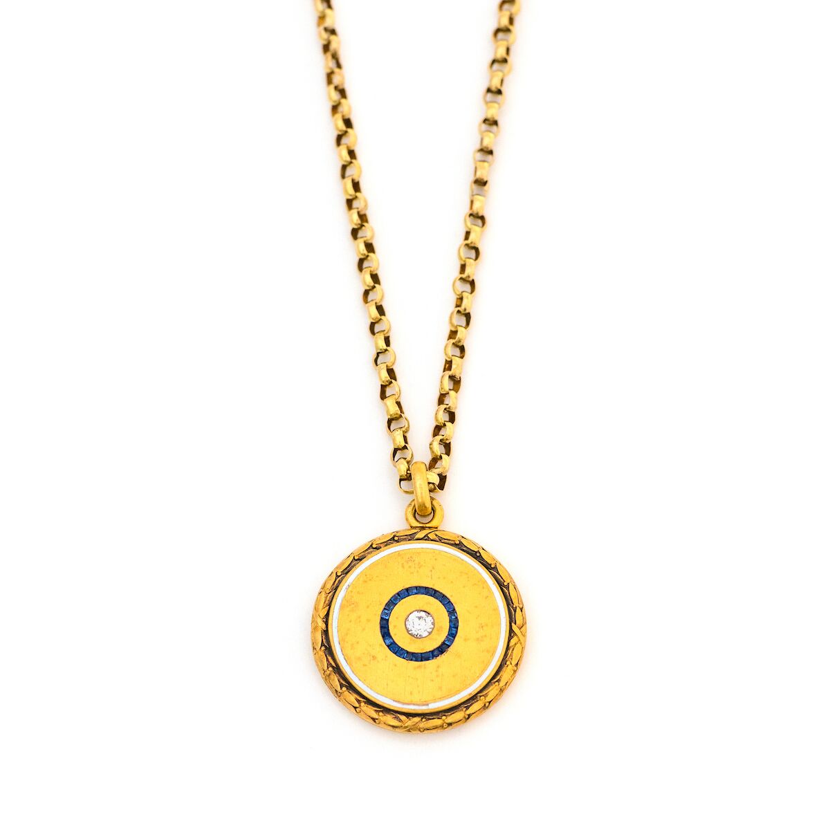 14K Gold Diamond & Sapphire Eternal Rings Locket