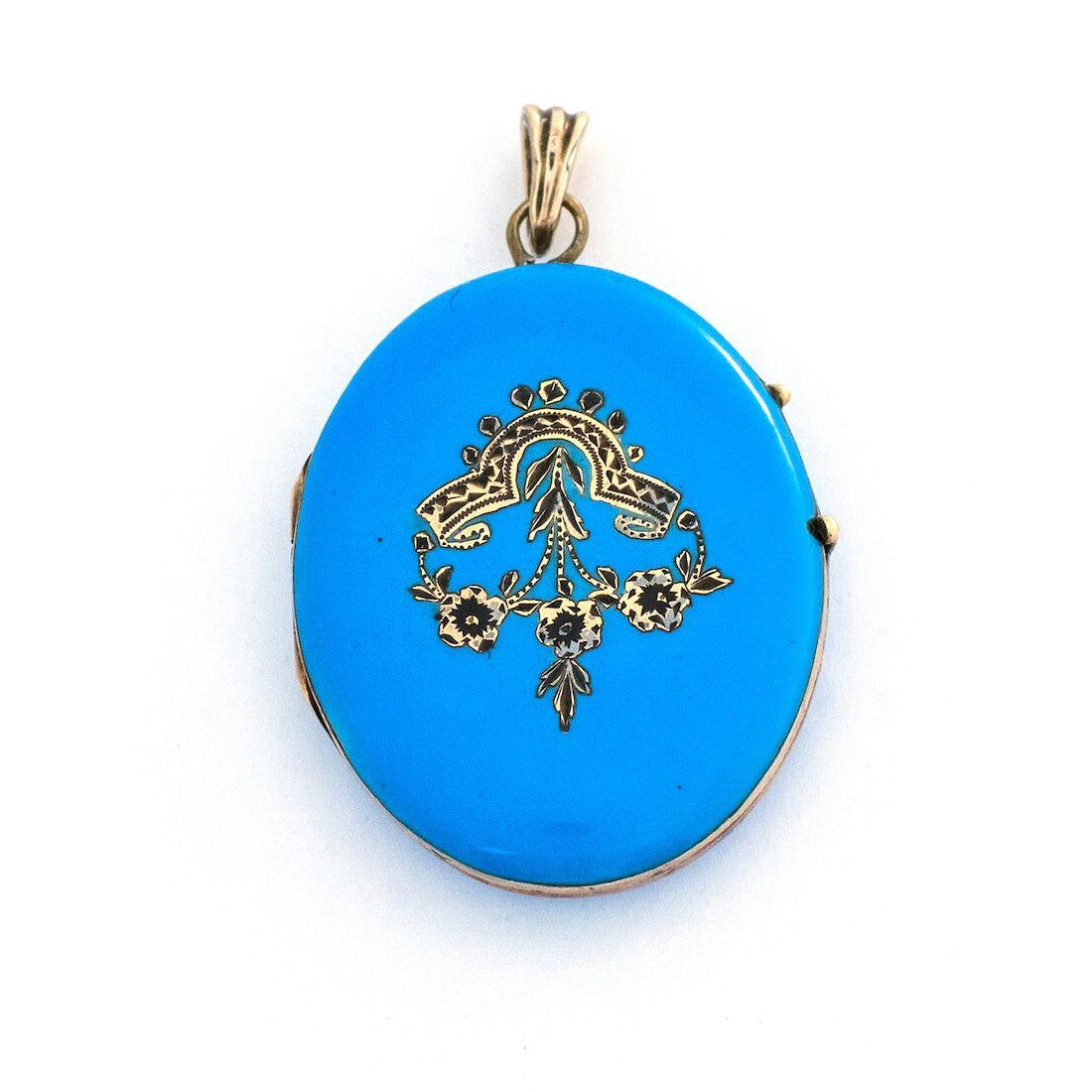 Brilliant Blue Enamel Locket