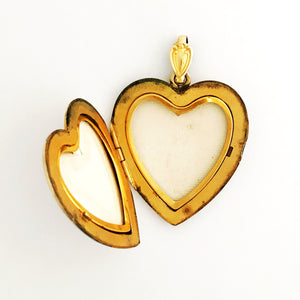 Floral Heart Shield Locket