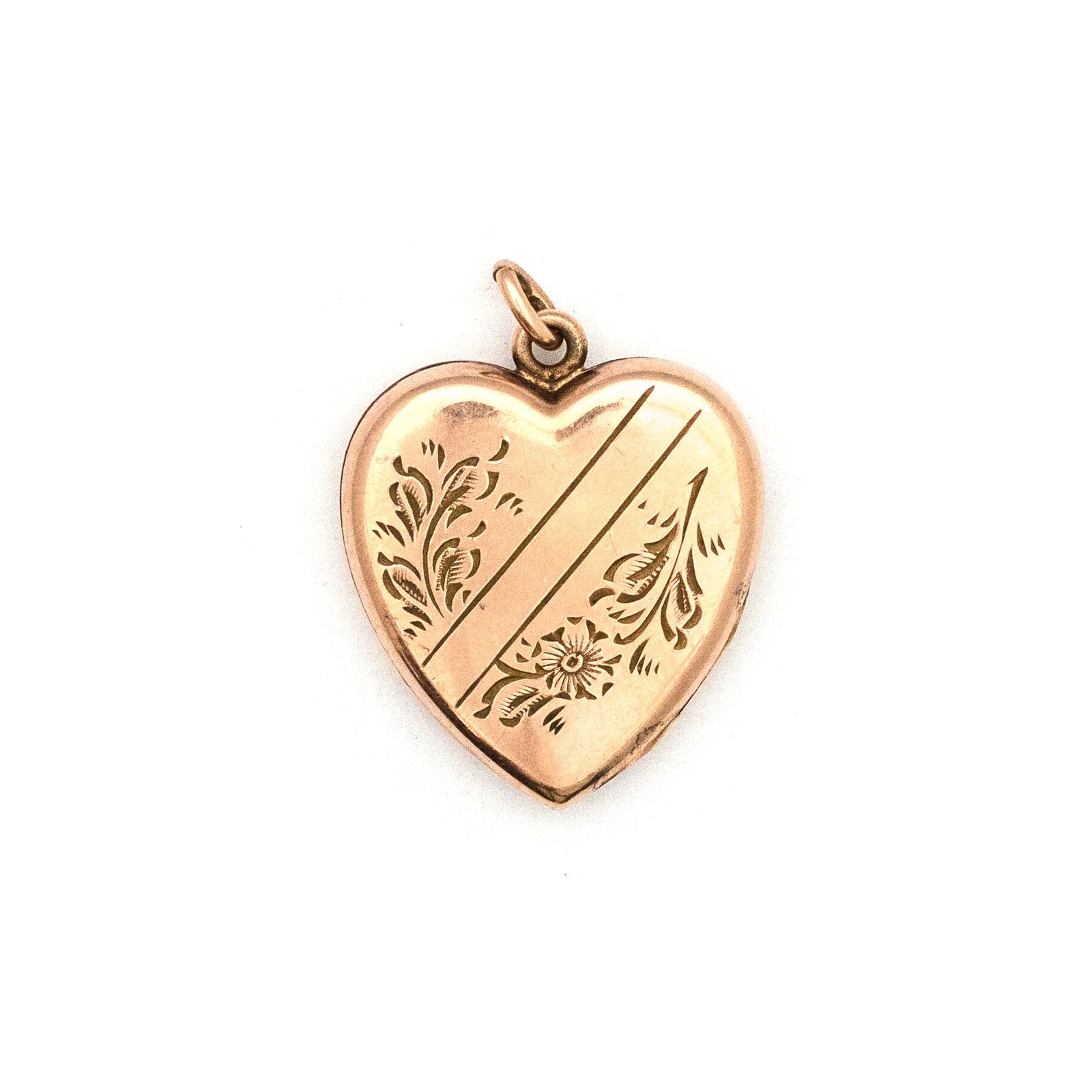 Floral Crossbar Heart Locket