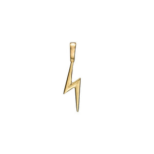 Polished Gold Vermeil Blixt Lightning Bolt Charm