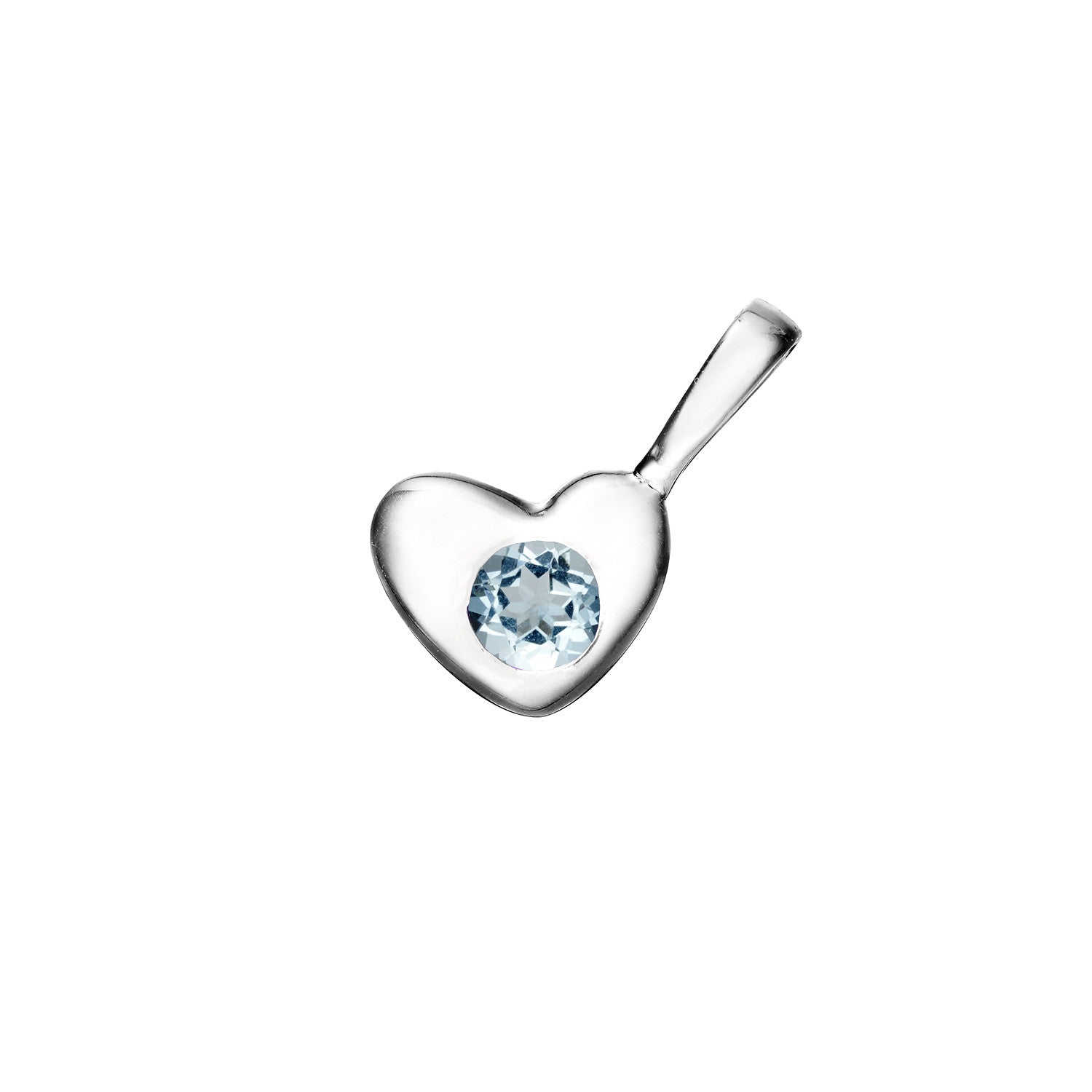 Heart Birthstone Charm Necklace Luna Stella