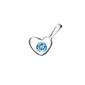 Heart Birthstone Charm Necklace